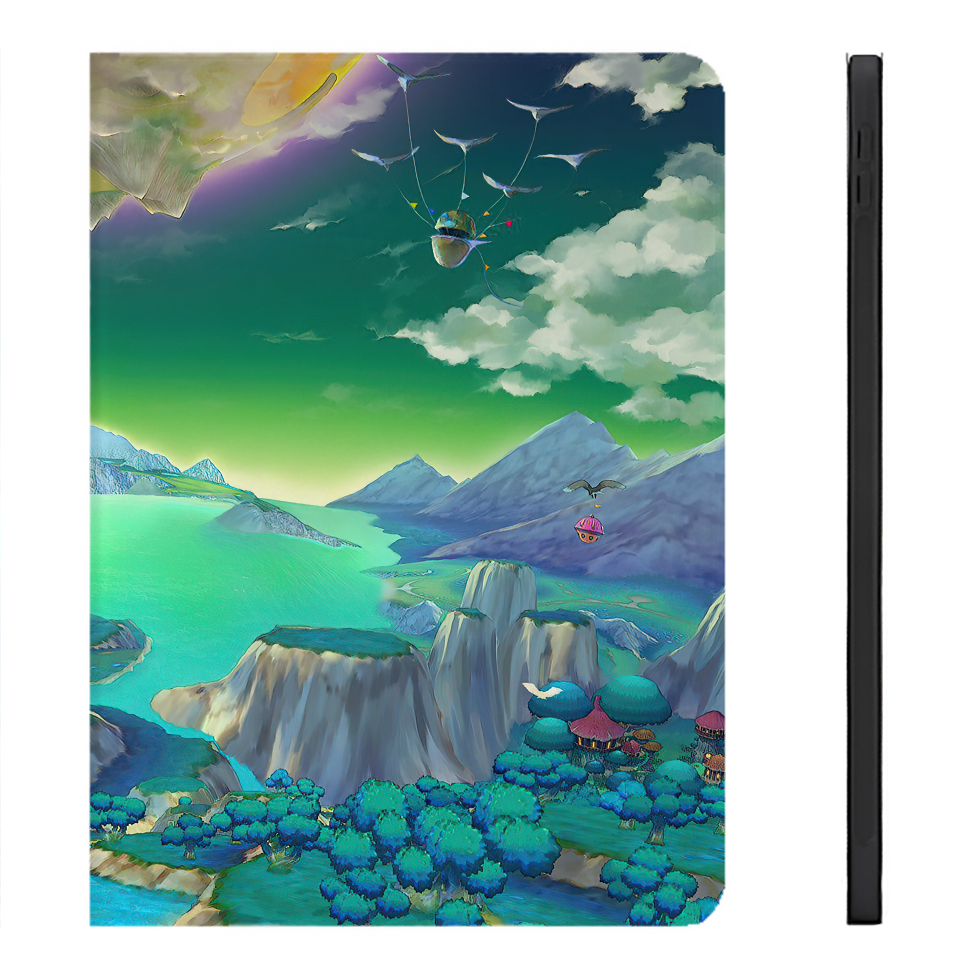 （画像用） ドラゴンクエスト Doragon Kuesuto Dragon Quest IPadケース ペンホルダー付き ブックスタイルデザイン
